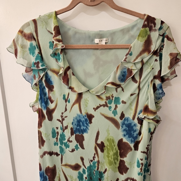 Lapis Silk Fully Lined Floral Maxi Dress - NWOT - Size 2X - Picture 2 of 11